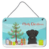 Caroline'S Treasures Christmas Tree And Black Labrador Wall Or Door Hanging Prints Bb1607Ds812, 8Hx12W