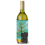Caroline'S Treasures Christmas Tree And Black Labrador Wine Bottle Koozie Hugger, 750 Ml, Multicolor