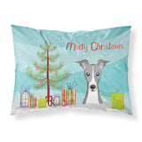 Caroline'S Treasures Bb1608Pillowcase Christmas Tree And Italian Greyhound Fabric Standard Pillowcase, Large, Multicolor