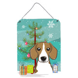 Caroline'S Treasures Christmas Tree And Beagle Wall Or Door Hanging Prints Bb1611Ds1216, 16Hx12W, Multicolor