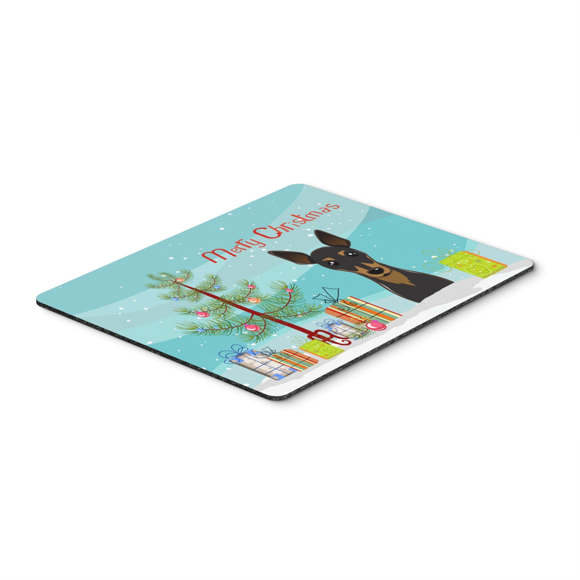 Caroline'S Treasures Christmas Tree & Min Pin Mouse Pad, Hot Pad Or Trivet, Multicolor (Bb1612Mp)