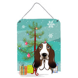 Caroline'S Treasures Christmas Tree And Basset Hound Wall Or Door Hanging Prints Bb1615Ds1216, 16Hx12W, Multicolor