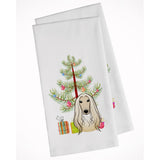 Christmas Tree And Afghan Hound White Kitchen Towel Set Of 2