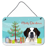 Caroline'S Treasures Christmas Tree And Saint Bernard Wall Or Door Hanging Prints Bb1618Ds812, 8Hx12W