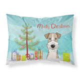 Caroline'S Treasures Bb1619Pillowcase Christmas Tree And Wire Haired Fox Terrier Fabric Standard Pillowcase, Large, Multicolor