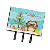 Caroline'S Treasures Bb1621Th68 Christmas Tree And Chocolate Brown Shih Tzu Leash Or Key Holder, Large, Multicolor