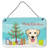 Caroline'S Treasures Christmas Tree And Golden Retriever Wall Or Door Hanging Prints Bb1624Ds812, 8Hx12W, Multicolor