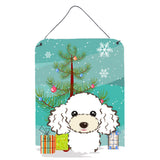 Caroline'S Treasures Christmas Tree And White Poodle Wall Or Door Hanging Prints Bb1629Ds1216, 16Hx12W, Multicolor