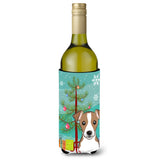 Caroline'S Treasures Bb1632Literk Christmas Tree And Jack Russell Terrier Wine Bottle Koozie Hugger, 750 Ml, Multicolor