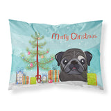Caroline'S Treasures Bb1635Pillowcase Christmas Tree And Black Pug Fabric Standard Pillowcase, Large, Multicolor