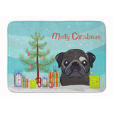 Caroline'S Treasures Christmas Tree And Black Pug Floor Mat, 19 X 27, Multicolor