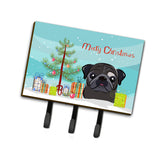 Caroline'S Treasures Bb1635Th68 Christmas Tree And Black Pug Leash Or Key Holder, Large, Multicolor