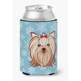 Caroline'S Treasures Snowflake Yorkie Yorkshire Terrier Can/Bottle Hugger, Multicolor