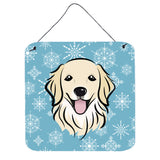 Caroline'S Treasures Snowflake Golden Retriever Wall Or Door Hanging Prints Bb1639Ds66, 6Hx6W, Multicolor