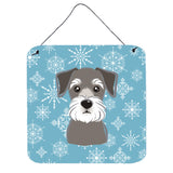 Caroline'S Treasures Snowflake Schnauzer Wall Or Door Hanging Prints Bb1640Ds66, 6Hx6W, Multicolor