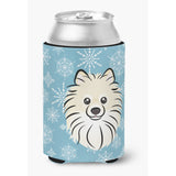 Caroline'S Treasures Snowflake Pomeranian Can/Bottle Hugger, Multicolor