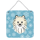 Caroline'S Treasures Snowflake Pomeranian Wall Or Door Hanging Prints Bb1641Ds66, 6Hx6W, Multicolor