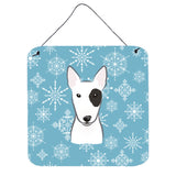 Caroline'S Treasures Snowflake Bull Terrier Wall Or Door Hanging Prints Bb1643Ds66, 6Hx6W, Multicolor