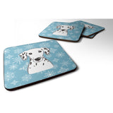 Caroline'S Treasures Bb1644Fc Snowflake Dalmatian Foam Coasters (Set Of 4), 3.5, Multicolor
