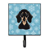 Caroline'S Treasures Bb1649Sh4 Snowflake Smooth Black And Tan Dachshund Leash Or Key Holder, Small, Multicolor