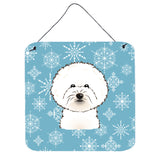 Caroline'S Treasures Snowflake Bichon Frise Wall Or Door Hanging Prints Bb1651Ds66, 6Hx6W, Multicolor