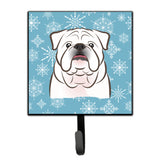 Caroline'S Treasures Bb1654Sh4 Snowflake White English Bulldog Leash Or Key Holder, Small, Multicolor