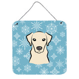 Caroline'S Treasures Snowflake Yellow Labrador Wall Or Door Hanging Prints Bb1656Ds66, 6H X 6W, Multicolor