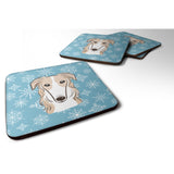 Caroline'S Treasures Bb1662Fc Snowflake Borzoi Foam Coasters (Set Of 4), 3.5, Multicolor