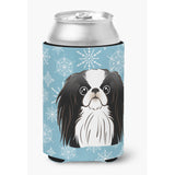 Caroline'S Treasures Snowflake Japanese Chin Can/Bottle Hugger, Multicolor