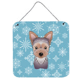 Caroline'S Treasures Snowflake Yorkie Puppy Wall Or Door Hanging Prints Bb1666Ds66, 6Hx6W, Multicolor