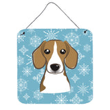Caroline'S Treasures Snowflake Beagle Wall Or Door Hanging Prints Bb1673Ds66, 6Hx6W, Multicolor