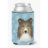 Caroline'S Treasures Snowflake Sheltie Can/Bottle Hugger, Multicolor