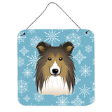 Caroline'S Treasures Snowflake Sheltie Wall Or Door Hanging Prints Bb1676Ds66, 6Hx6W, Multicolor