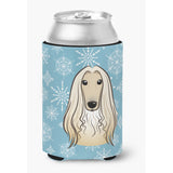 Caroline'S Treasures Snowflake Afghan Hound Can/Bottle Hugger, Multicolor