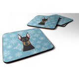 Caroline'S Treasures Bb1679Fc Snowflake Doberman Foam Coasters (Set Of 4), 3.5, Multicolor