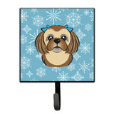 Caroline'S Treasures Bb1683Sh4 Snowflake Chocolate Brown Shih Tzu Leash Or Key Holder, Small, Multicolor