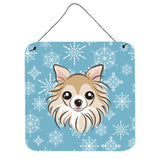 Caroline'S Treasures Snowflake Chihuahua Wall Or Door Hanging Prints Bb1685Ds66, 6Hx6W, Multicolor