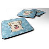 Caroline'S Treasures Bb1686Fc Snowflake Golden Retriever Foam Coasters (Set Of 4), 3.5, Multicolor
