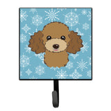 Caroline'S Treasures Bb1690Sh4 Snowflake Chocolate Brown Poodle Leash Or Key Holder, Small, Multicolor