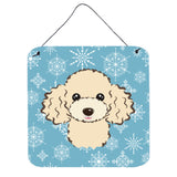 Caroline'S Treasures Snowflake Buff Poodle Wall Or Door Hanging Prints Bb1692Ds66, 6Hx6W, Multicolor