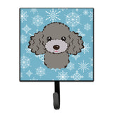 Caroline'S Treasures Bb1693Sh4 Snowflake Silver Gray Poodle Leash Or Key Holder, Small, Multicolor