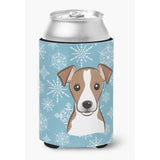Caroline'S Treasures Bb1694Cc Snowflake Jack Russell Terrier Can/Bottle Hugger, Multicolor