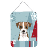 Caroline'S Treasures Winter Holiday Jack Russell Terrier Wall Or Door Hanging Prints Bb1698Ds1216, 16Hx12W, Multicolor