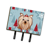 Caroline'S Treasures Bb1700Th68 Winter Holiday Yorkie Yorkshire Terrier Leash Or Key Holder, Large, Multicolor
