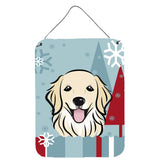 Caroline'S Treasures Winter Holiday Golden Retriever Wall Or Door Hanging Prints Bb1701Ds1216, 16Hx12W, Multicolor
