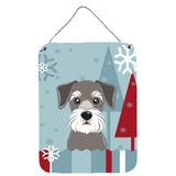 Caroline'S Treasures Winter Holiday Schnauzer Wall Or Door Hanging Prints Bb1702Ds1216, 16Hx12W, Multicolor