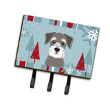 Caroline'S Treasures Bb1702Th68 Winter Holiday Schnauzer Leash Or Key Holder, Large, Multicolor