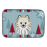 Caroline'S Treasures Bb1703Ddm Dish Drying Mat, 14 X 21, Winter Holiday