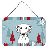 Caroline'S Treasures Winter Holiday Dalmatian Wall Or Door Hanging Prints Bb1706Ds812, 8Hx12W, Multicolor