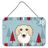 Caroline'S Treasures Winter Holiday Longhair Creme Dachshund Wall Or Door Hanging Prints Bb1708Ds812, 8Hx12W, Multicolor